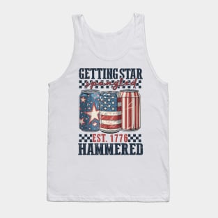 Getting Star Spangled Hammered, Funny America, 4th Of July, Party in the USA, Independence Day Tank Top